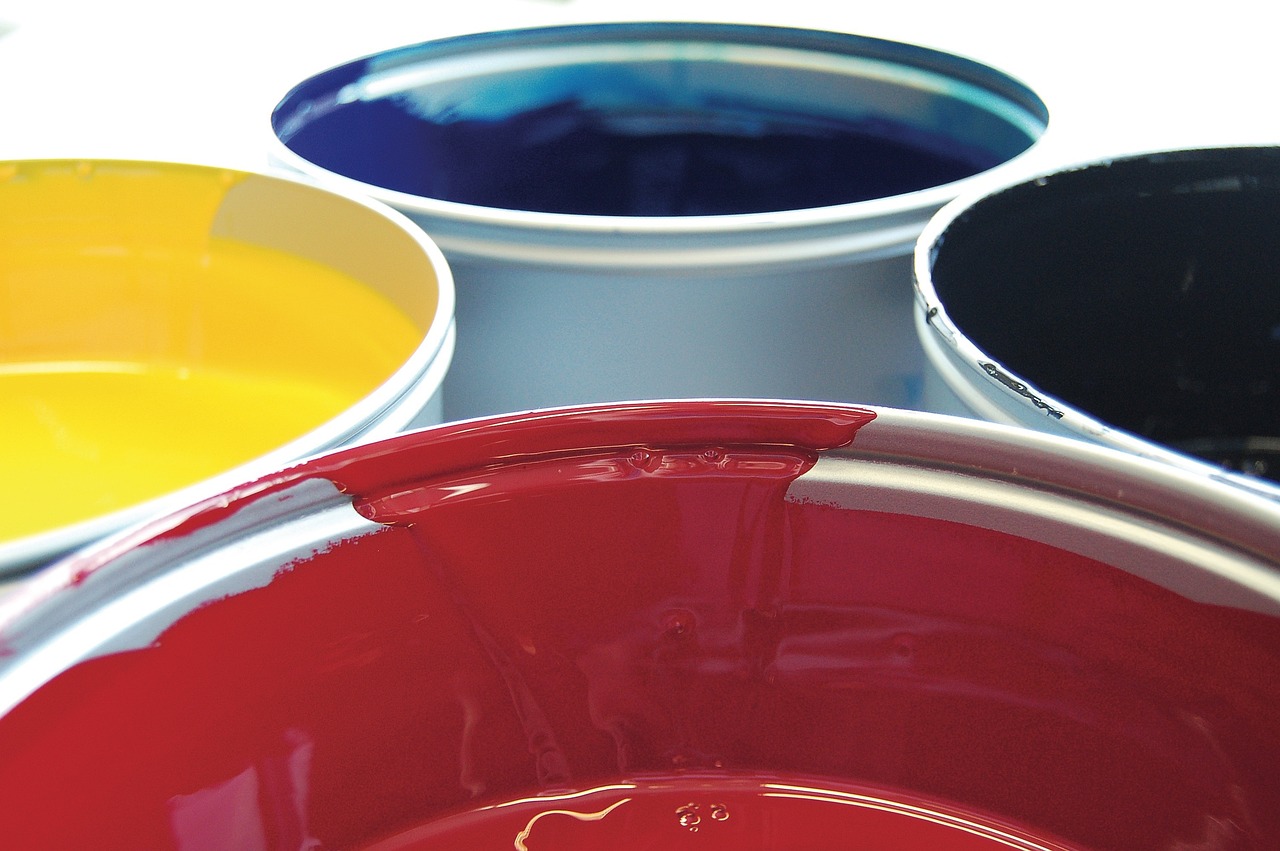 paint bucket, print, printing house